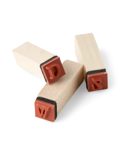 Hot Søstrene Grene Schweiz Alphabet-Stempel Aus Holz Nature