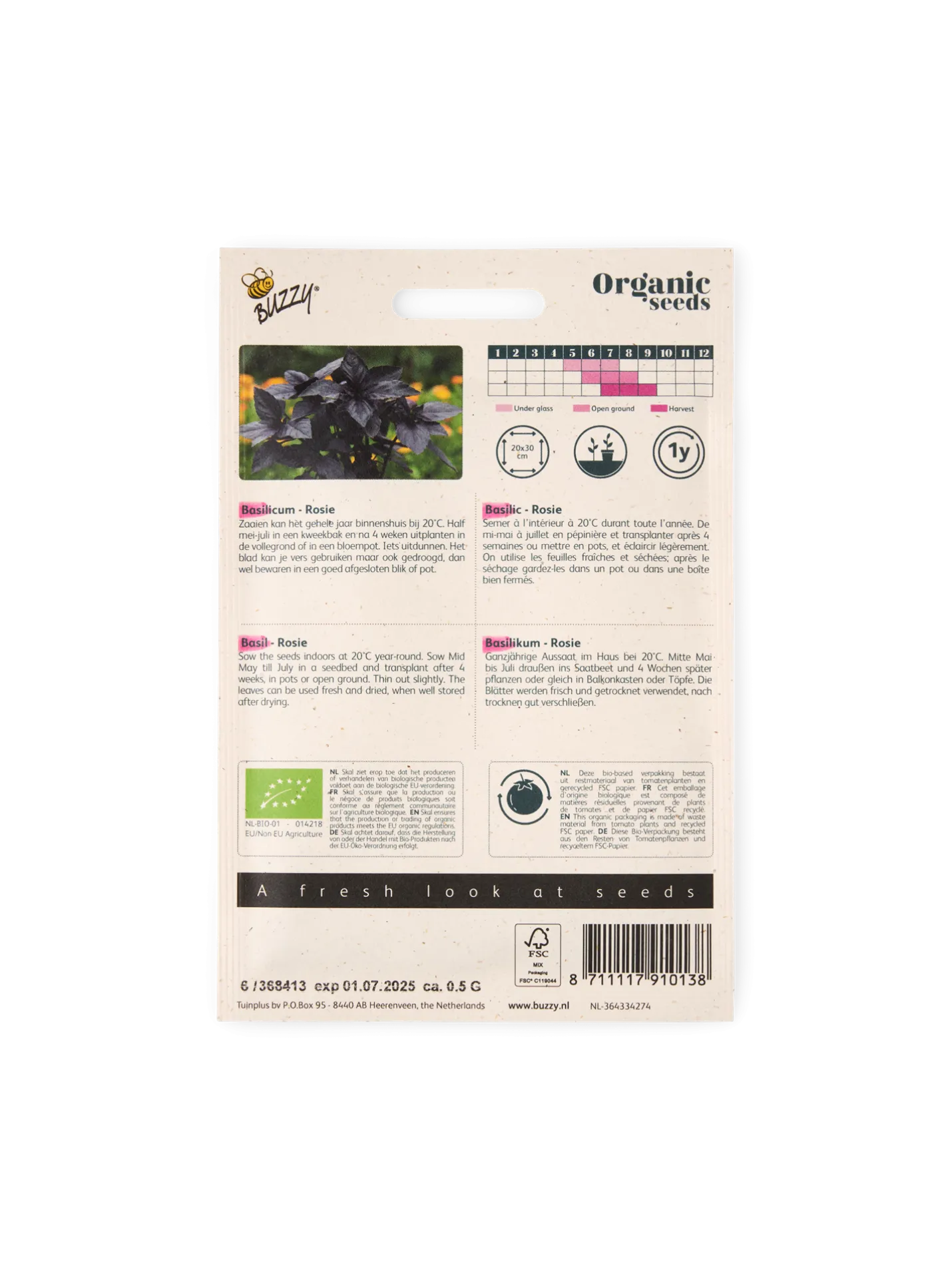 New Søstrene Grene Schweiz Buzzy® Bio-Basilikum Rosie Multi