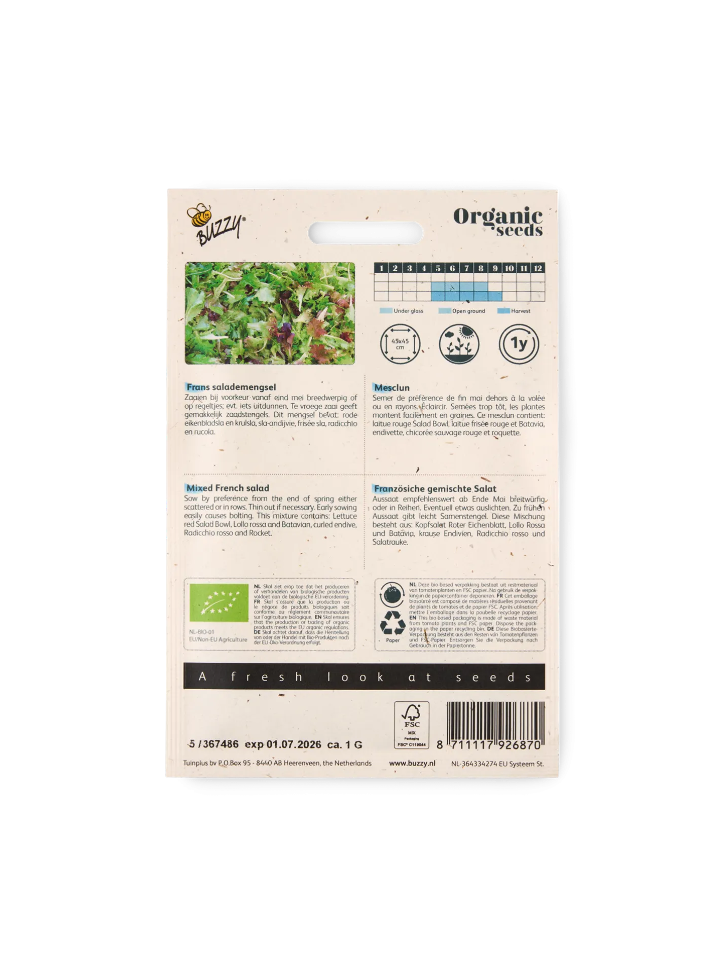 Online Søstrene Grene Schweiz Buzzy® Französischer Bio-Salat-Mix Multi