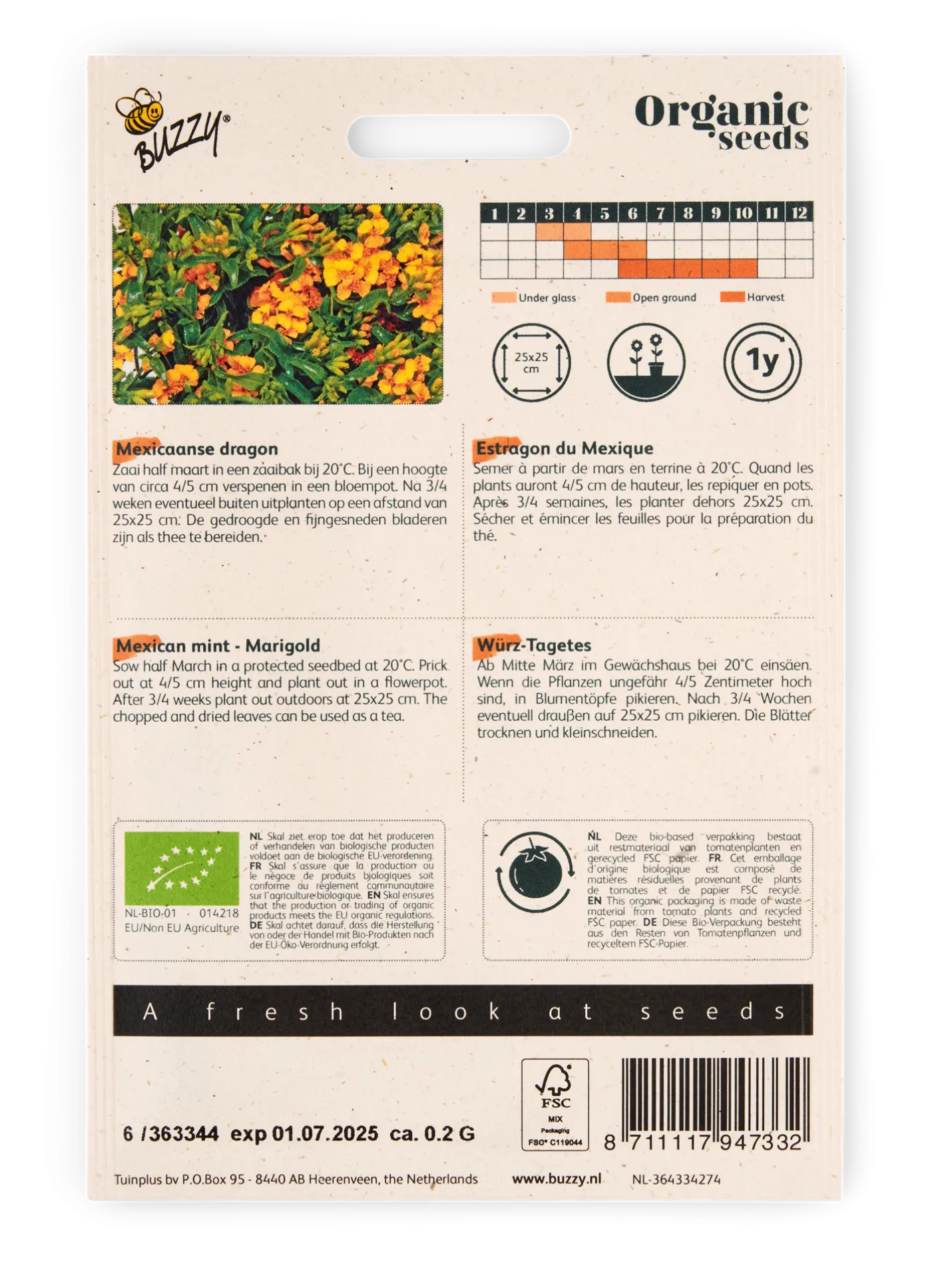 Best Søstrene Grene Schweiz Buzzy® Mexikanische Bio-Samtblume Multi