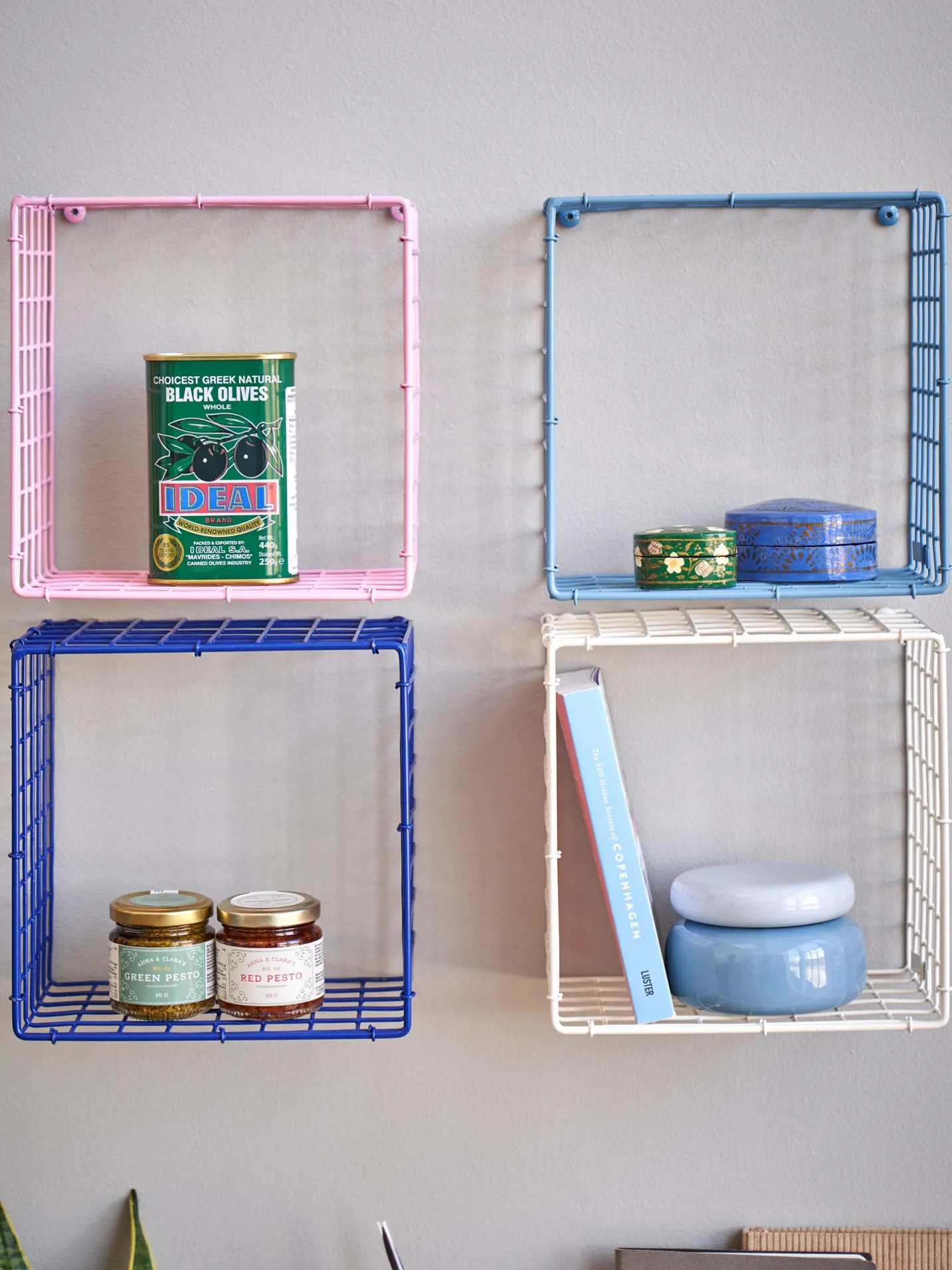 Discount Søstrene Grene Schweiz CUBE Wandregal Navy