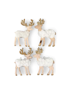 Best Søstrene Grene Schweiz Dekorative Rentier-Aufkleber Off White