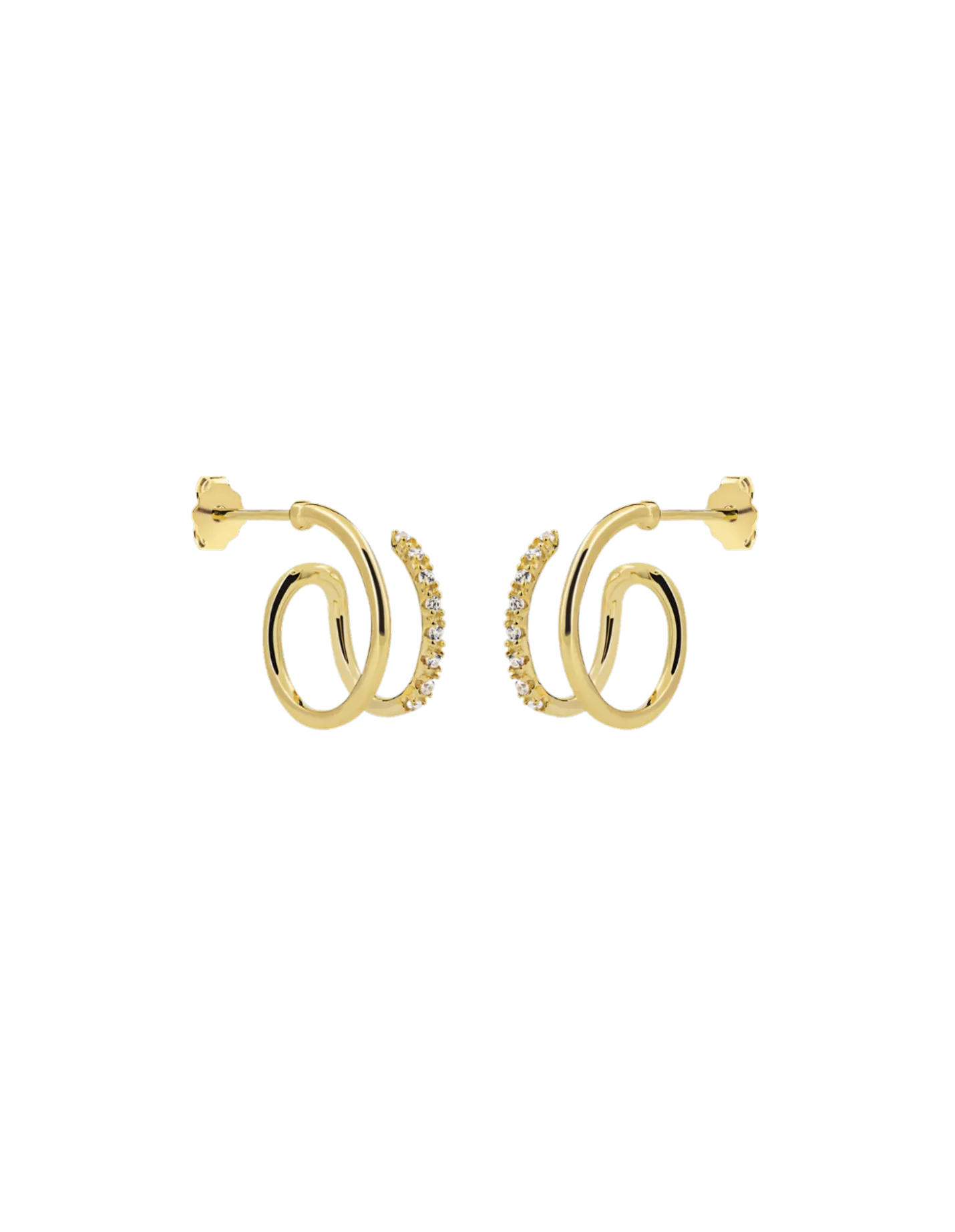 Best Søstrene Grene Schweiz Double Swirl Ohrringe Gold