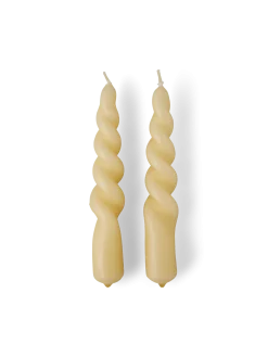 Discount Søstrene Grene Schweiz Gedrehte Kerze 14 Cm 2er-Pack Light Olive