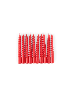 Outlet Søstrene Grene Schweiz Gedrehte Kerzen 10 Cm Red