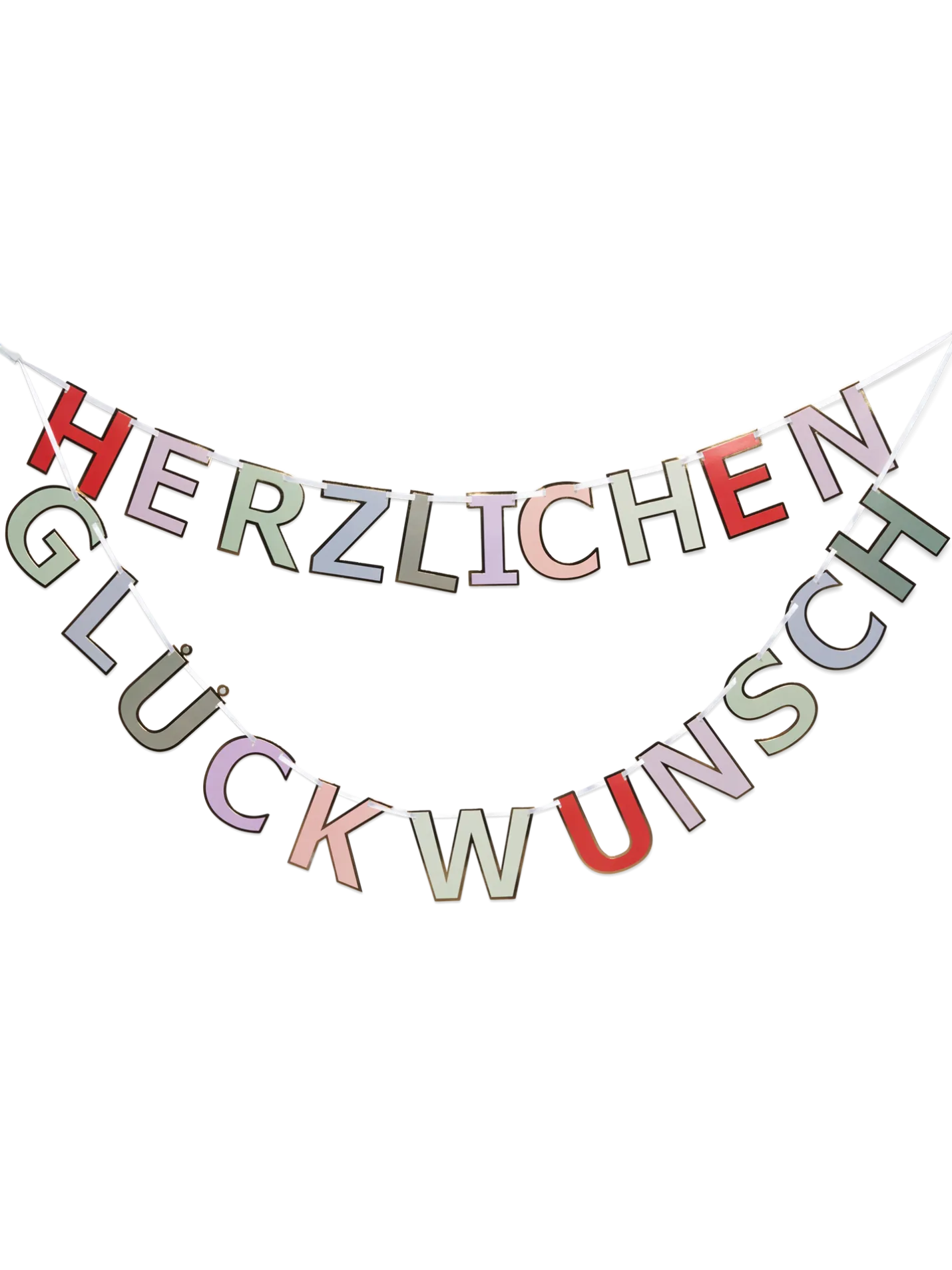 Discount Søstrene Grene Schweiz Herzlichen Glückwunsch-Girlande Multi