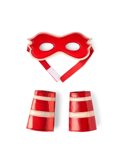 Outlet Søstrene Grene Schweiz Kostüm-Maske Und Manschetten Tomato Red