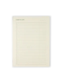Clearance Søstrene Grene Schweiz Notizblock Mit Checkliste Off White