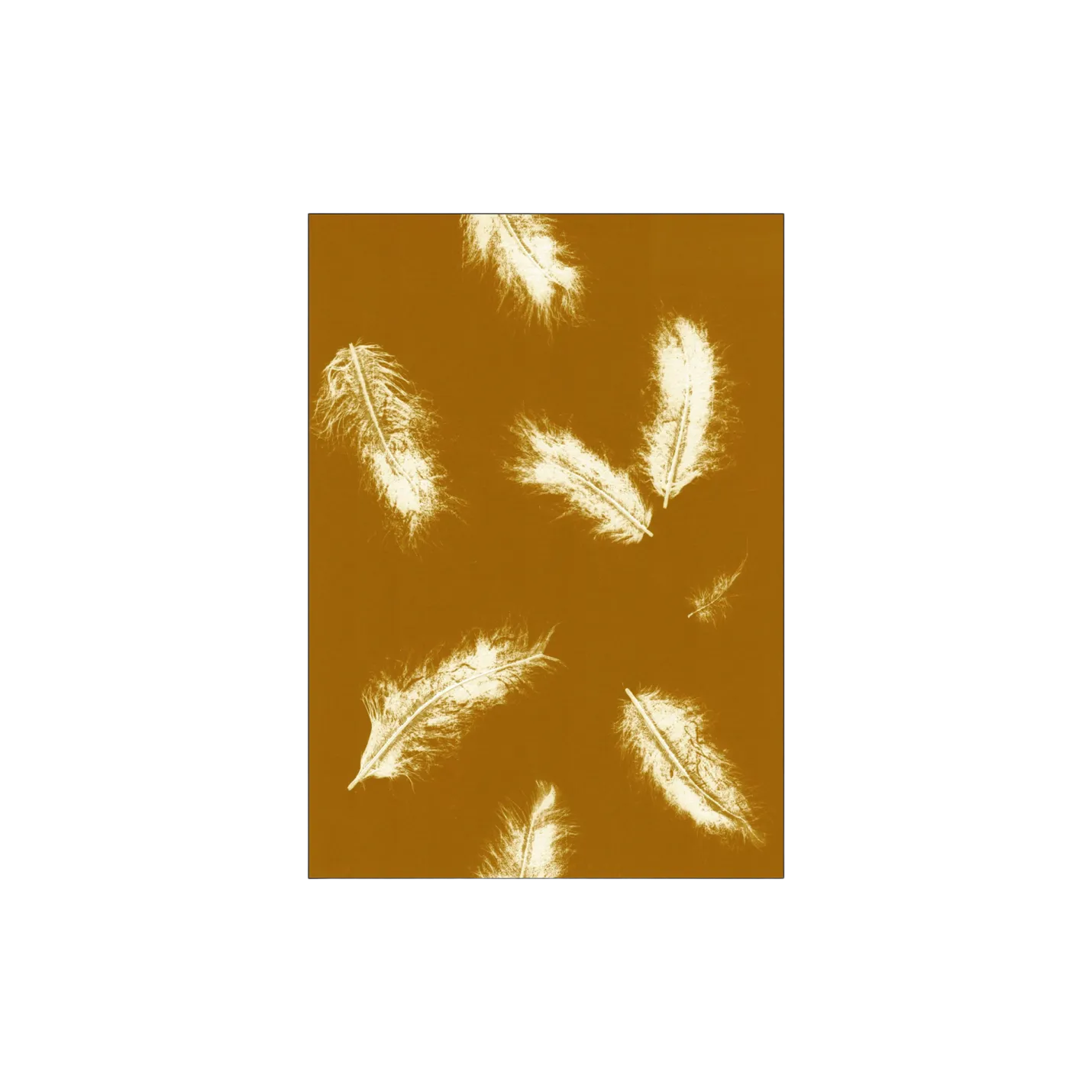 Hot Søstrene Grene Schweiz Poster Feather Dark Mustard 40 X 50 Multi