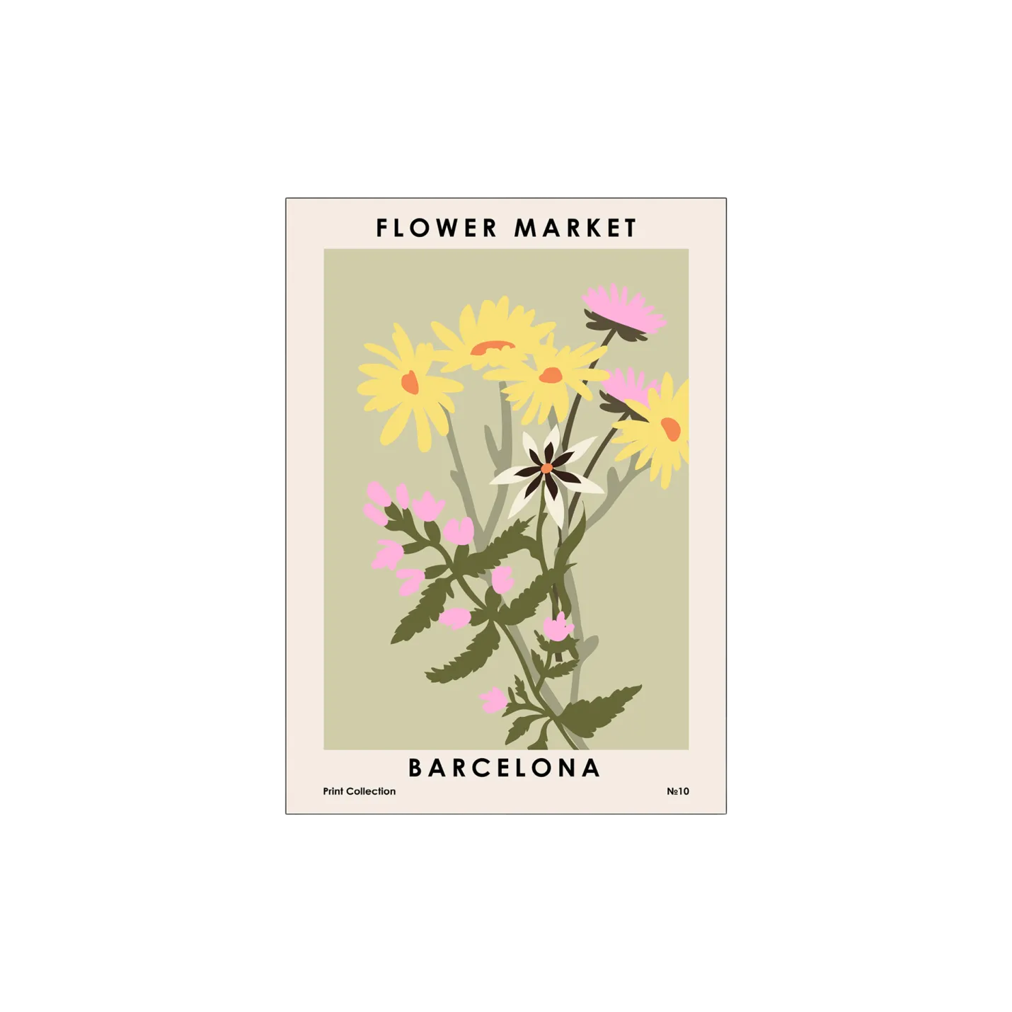 New Søstrene Grene Schweiz Poster Flower Market Barcelona 50 X 70 Lemon