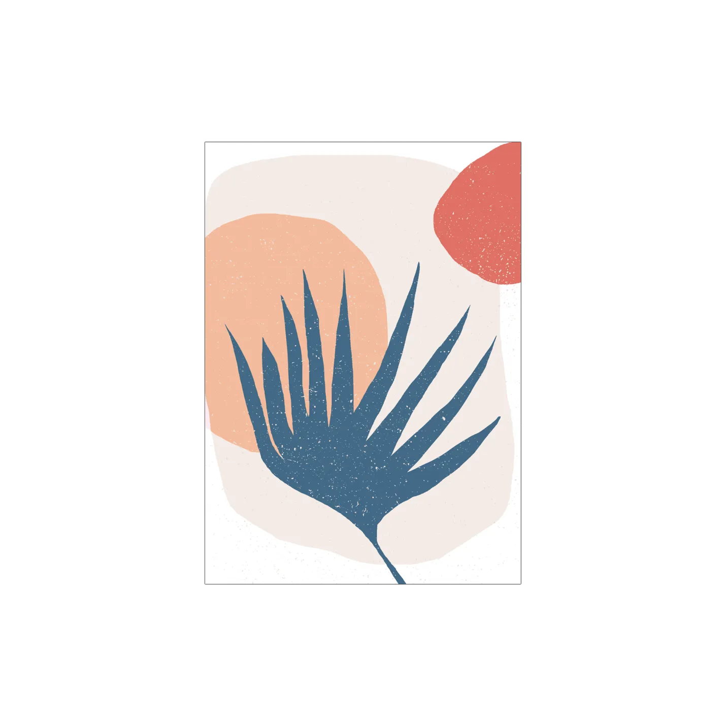 Søstrene Grene Schweiz Poster Palm Leaf And Sun A3 Misty Blue