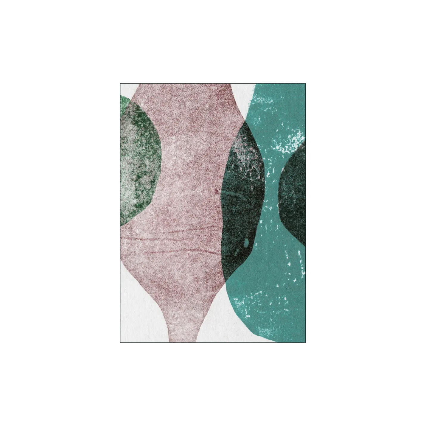 Outlet Søstrene Grene Schweiz Poster Poppy Seed - 2 Cacao/Teal 50 X 70 Multi