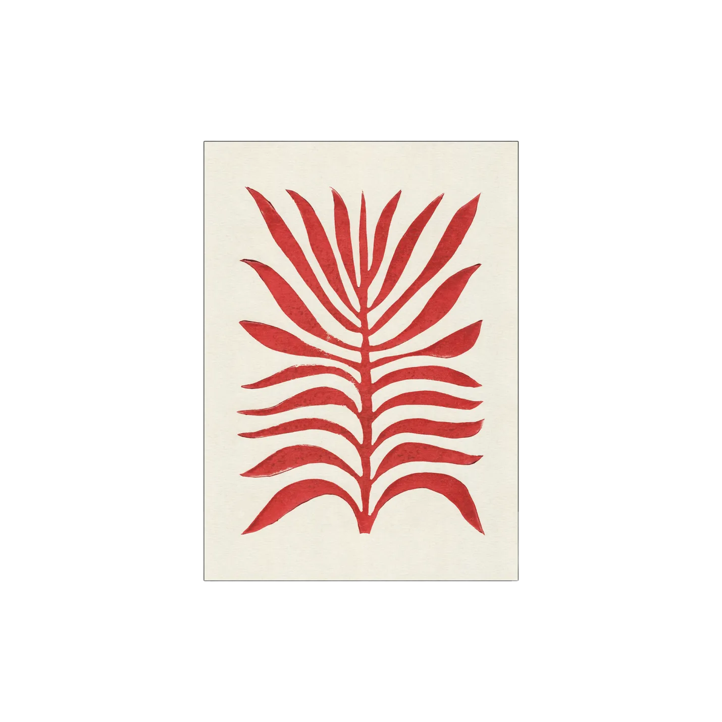 Søstrene Grene Schweiz Poster Red Branch / Lino Print A3 Tomato Red