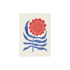Outlet Søstrene Grene Schweiz Poster Red Flower / Lino Print A3 Tomato Red