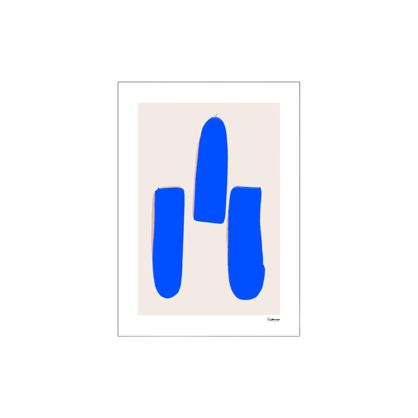 Sale Søstrene Grene Schweiz Poster Trois Lignes Bleues 40 X 50 Multi