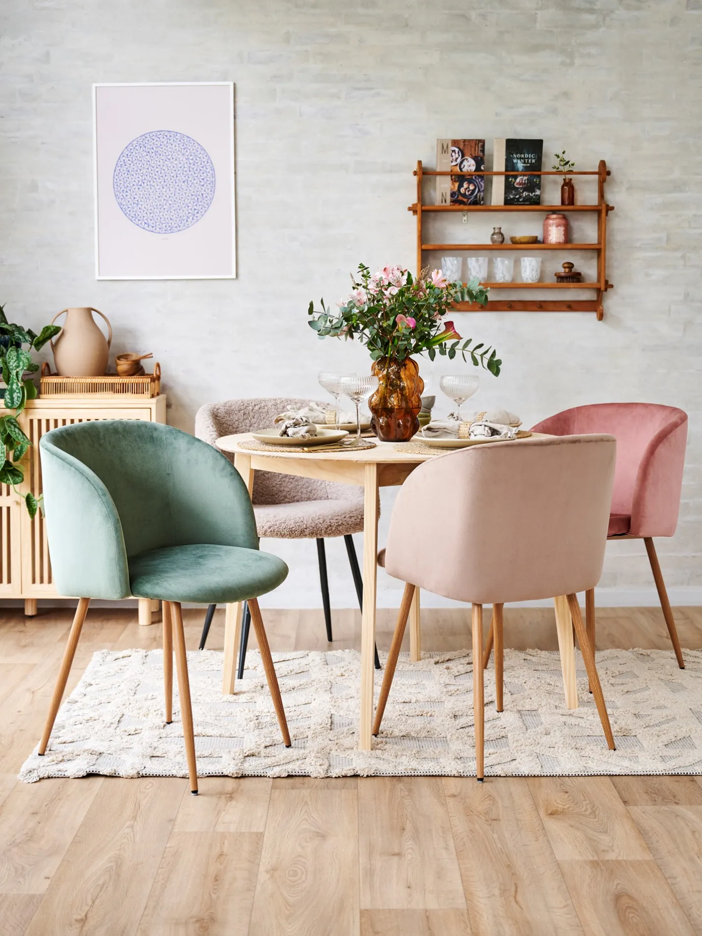 Discount Søstrene Grene Schweiz Samtstuhl Pine Green