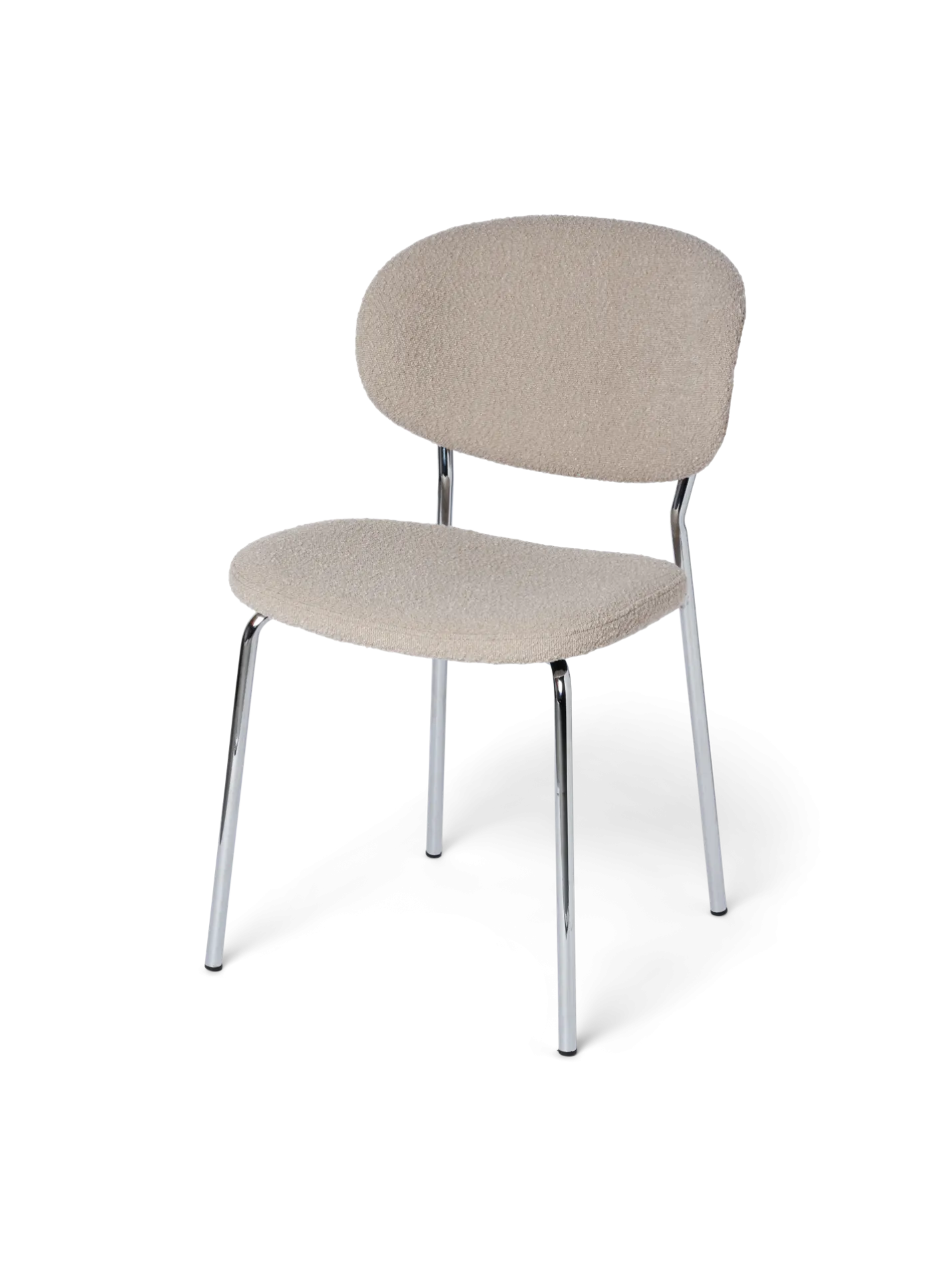 Clearance Søstrene Grene Schweiz Stuhl Mit Bouclé-Stoff Off White