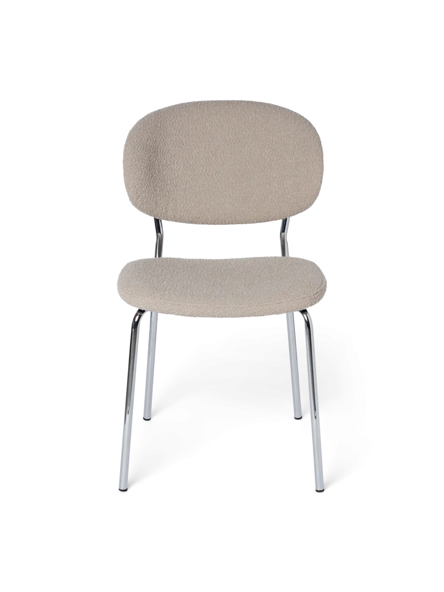 Clearance Søstrene Grene Schweiz Stuhl Mit Bouclé-Stoff Off White