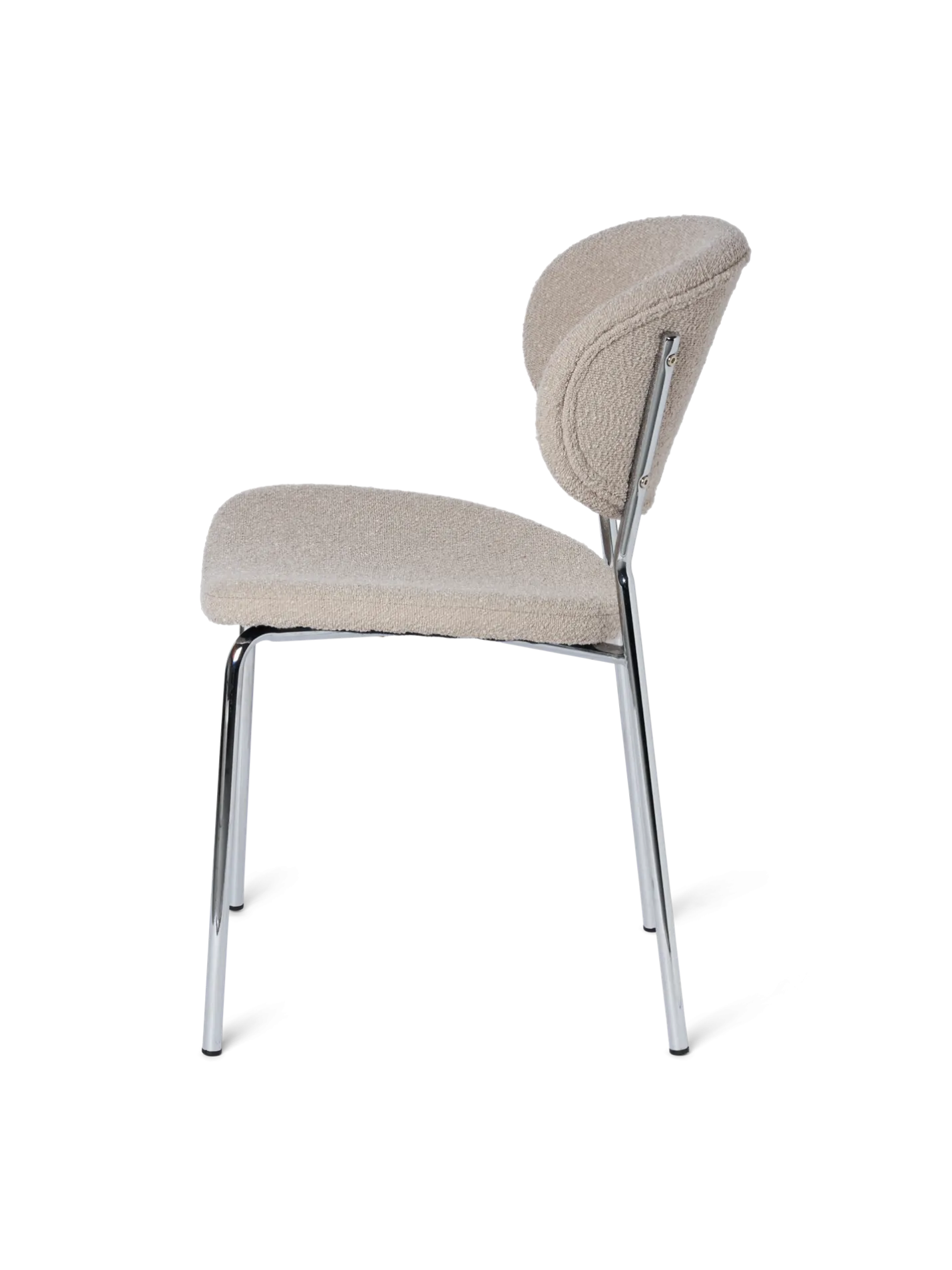 Clearance Søstrene Grene Schweiz Stuhl Mit Bouclé-Stoff Off White