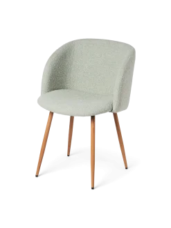 Online Søstrene Grene Schweiz Stuhl Mit Bouclé-Stoff Light Green