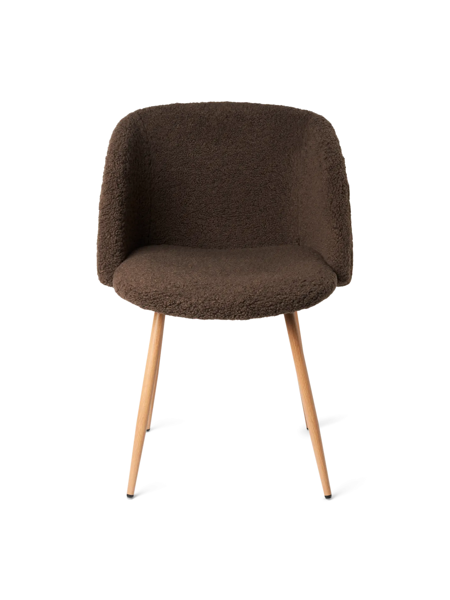 New Søstrene Grene Schweiz Stuhl Mit Teddystoff-Bezug Dark Brown