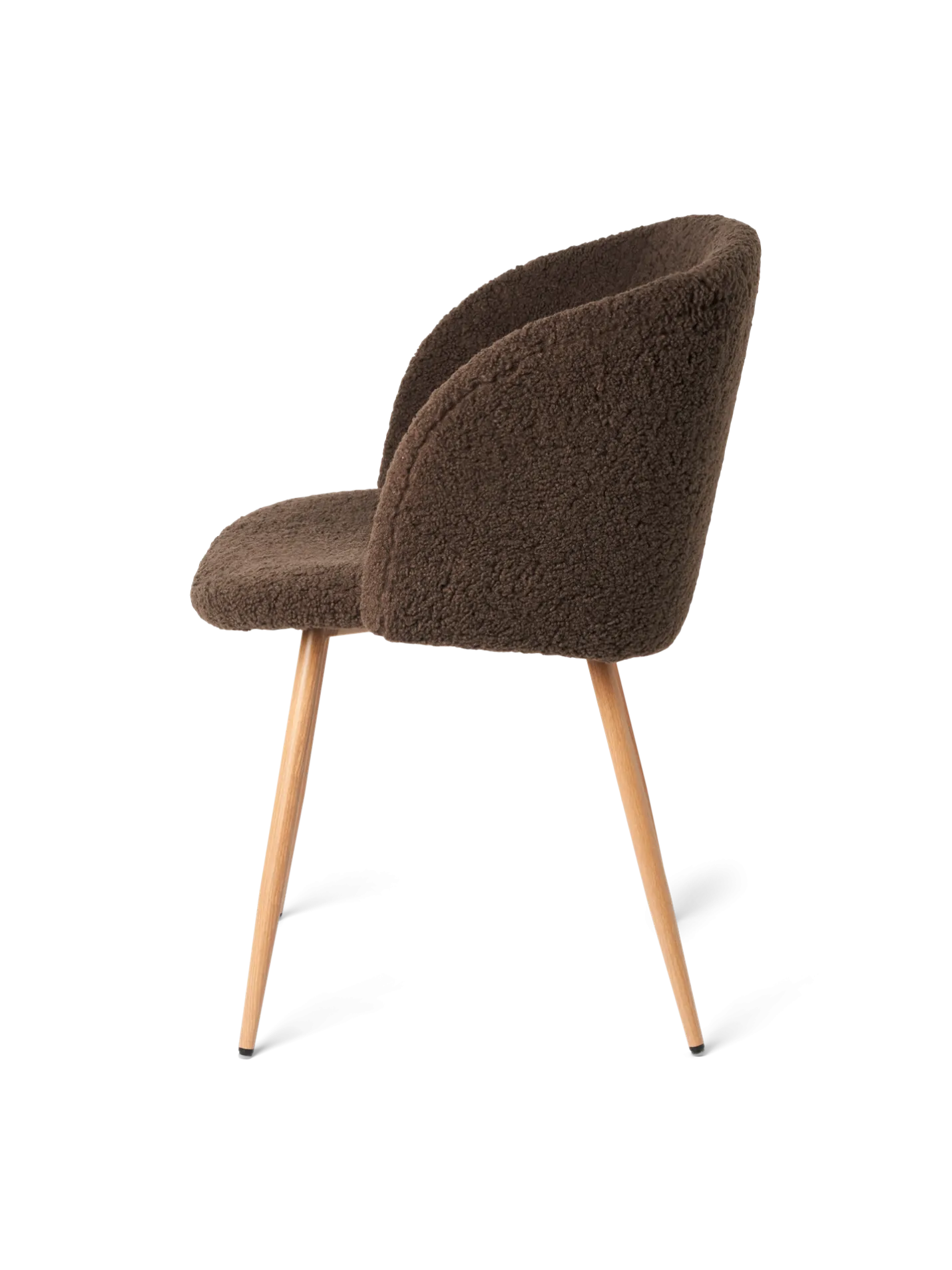New Søstrene Grene Schweiz Stuhl Mit Teddystoff-Bezug Dark Brown