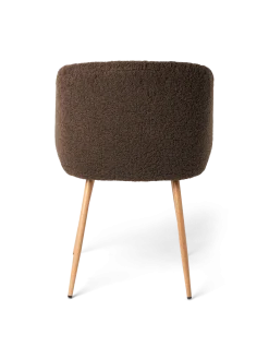 New Søstrene Grene Schweiz Stuhl Mit Teddystoff-Bezug Dark Brown