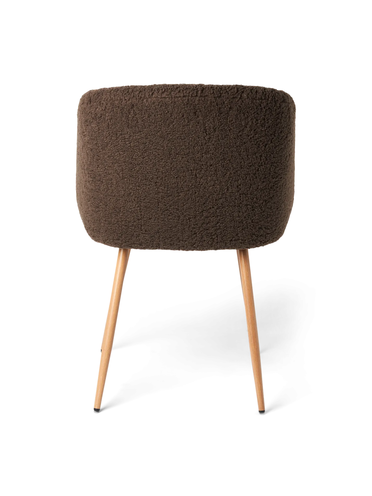 New Søstrene Grene Schweiz Stuhl Mit Teddystoff-Bezug Dark Brown