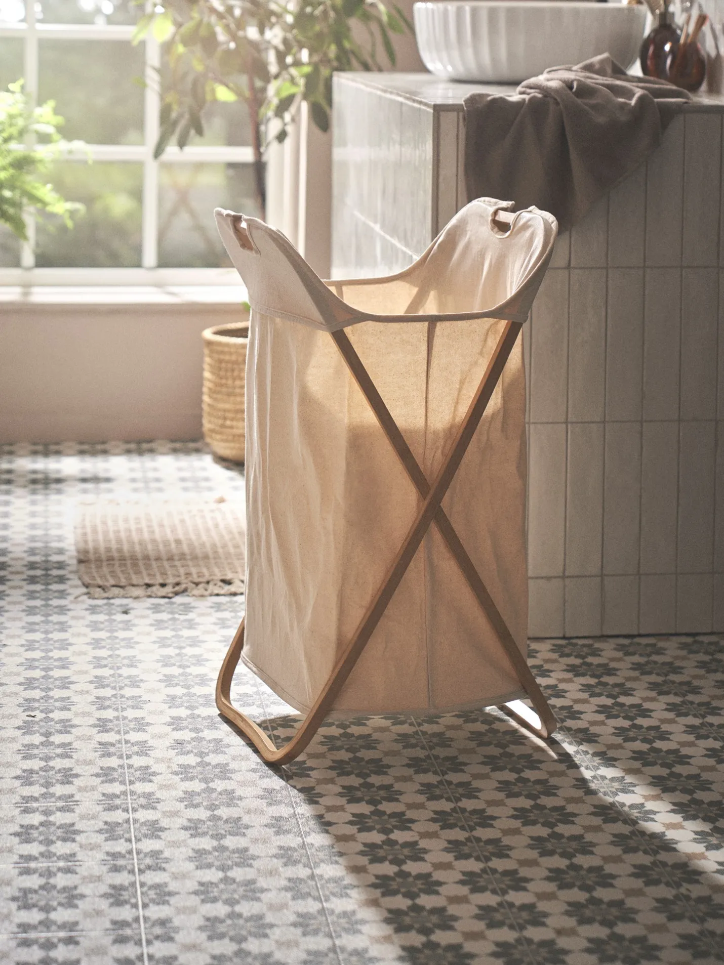 New Søstrene Grene Schweiz Wäschekorb Off White